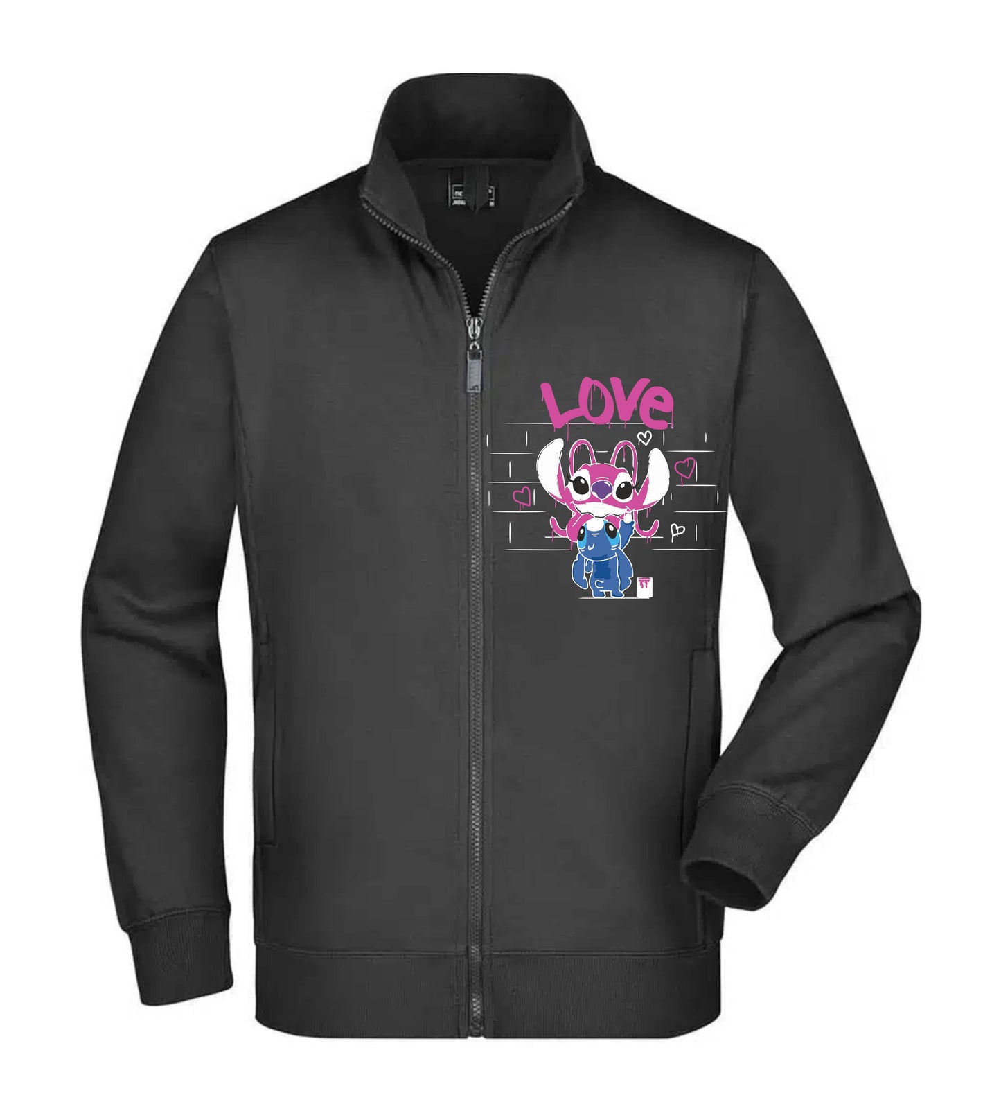Felpa Unisex Full Zip - MURALES LOVE - Super vestibilità Top qualità