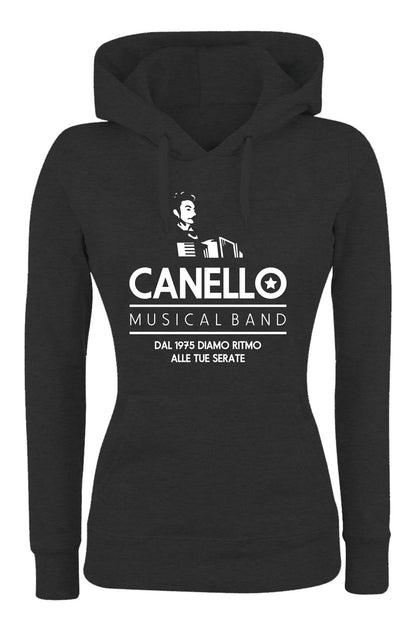 Felpa con cappuccio UOMO, DONNA & BAMBIN - CANELLO MUSICAL BAND - Super vestibilità Top qualità