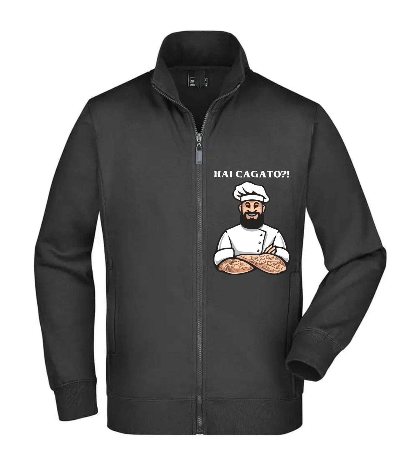 Felpa Unisex Full Zip - HAI CAGATO? - Super vestibilità Top qualità