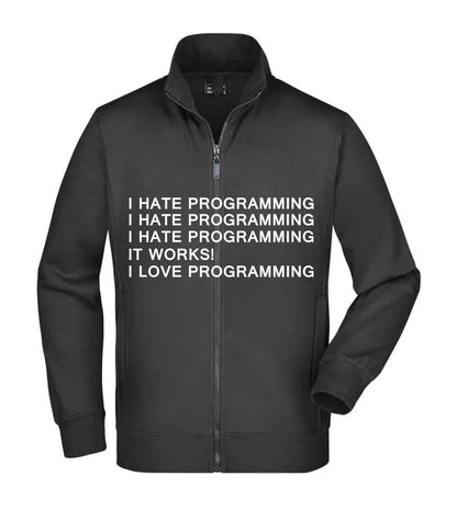 Felpa Unisex Full Zip - I HATE PROGRAMMING - Super vestibilità Top qualità