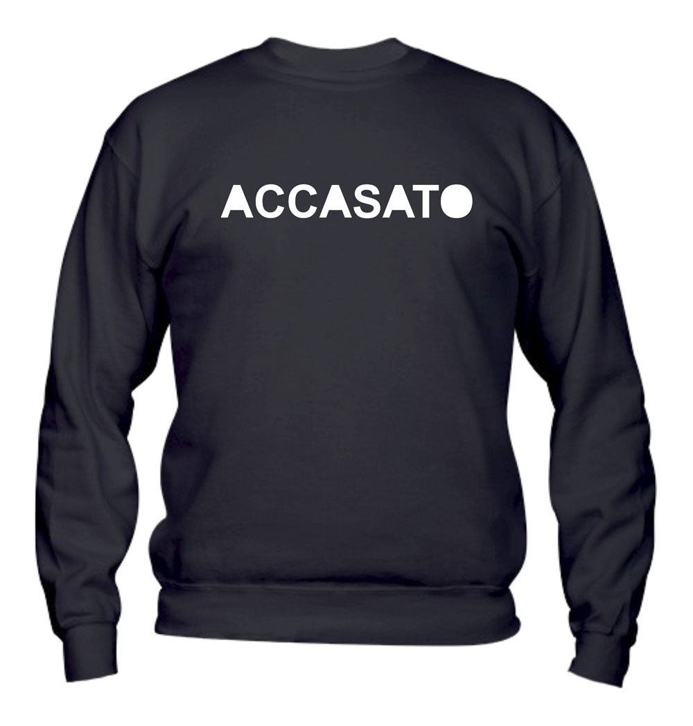 Felpa Girocollo UOMO, DONNA & BAMBIN - ACCASATO/A - Super vestibilità Top qualità - Social Crazy