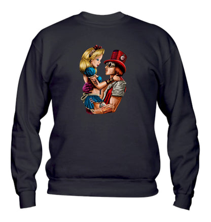 Felpa Girocollo UOMO, DONNA & BAMBIN - ALICE E WILLY - Super vestibilità Top qualità - Social Crazy