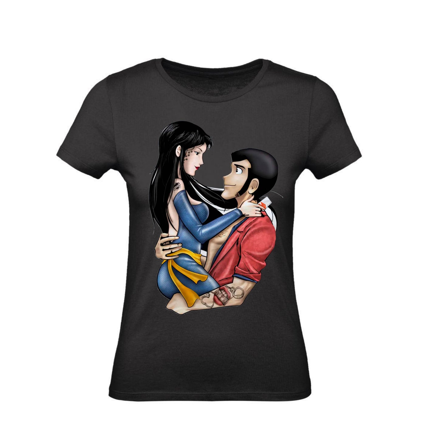 T-Shirt Uomo, Donna & Bambino - HITOMI E LUPIN - Maglietta Maglia Tshirt Super vestibilità Top qualità