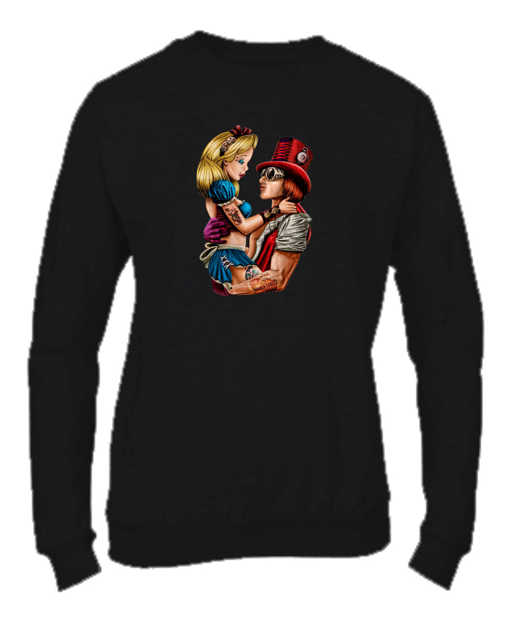 Felpa Girocollo UOMO, DONNA & BAMBIN - ALICE E WILLY - Super vestibilità Top qualità - Social Crazy