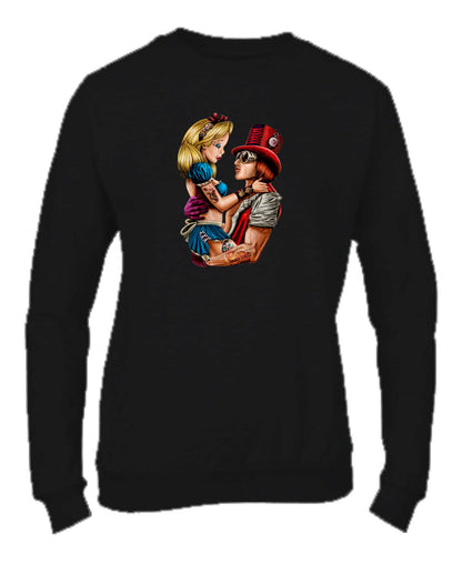 Felpa Girocollo UOMO, DONNA & BAMBIN - ALICE E WILLY - Super vestibilità Top qualità - Social Crazy