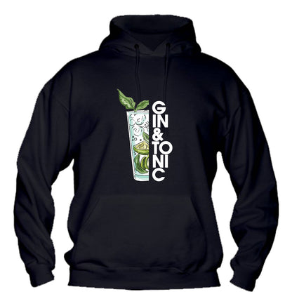 Felpa con cappuccio UOMO, DONNA & BAMBIN - GIN E TONIC - Super vestibilità Top qualità