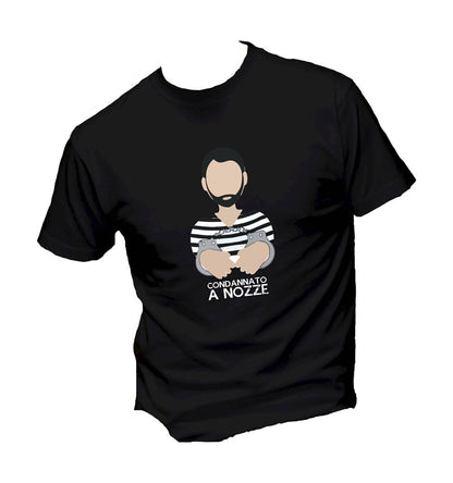 T-Shirt Uomo - CONDANNATO A NOZZE - Maglietta Maglia Tshirt Super vestibilità Top qualità