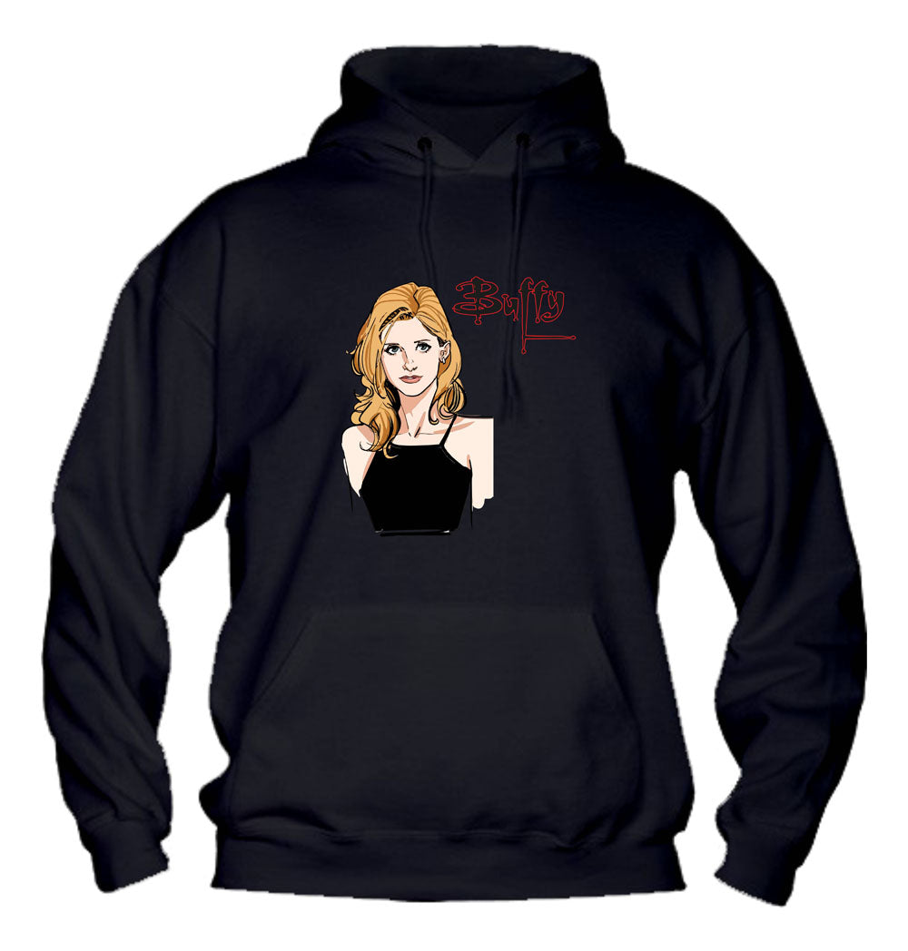 Felpa con cappuccio UOMO, DONNA & BAMBIN - BUFFY L'AMMAZZA VAMPIRI - Super vestibilità Top qualità - Social Crazy