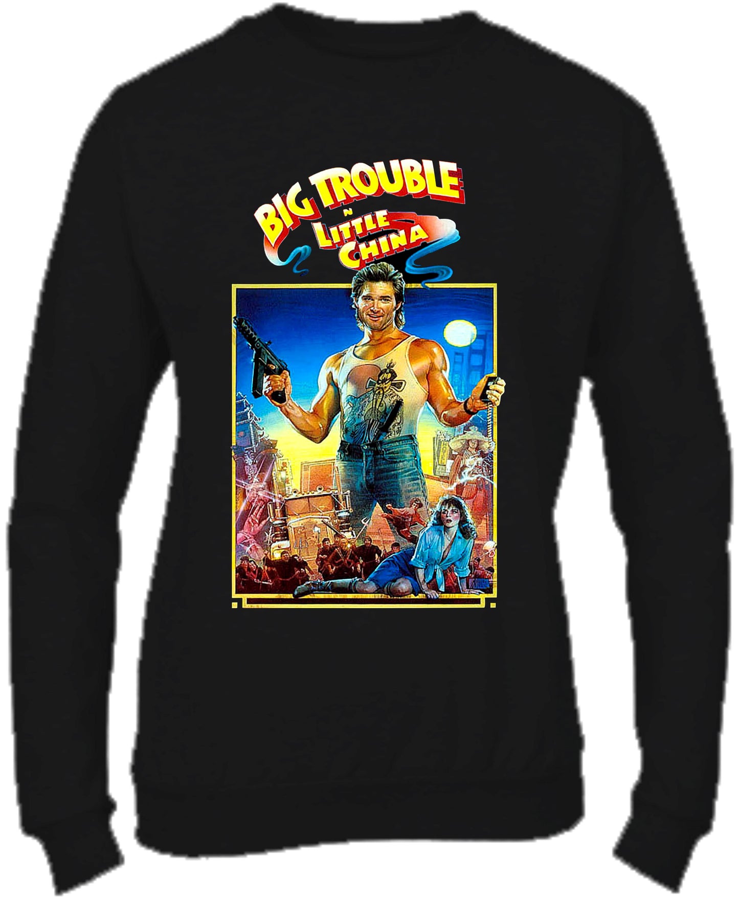 Felpa Girocollo UOMO, DONNA & BAMBIN - BIG TROUBLE IN LITTLE CHINA - Super vestibilità Top qualità