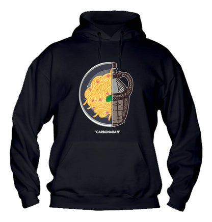 Felpa con cappuccio UOMO, DONNA & BAMBIN - CARBONARA - Super vestibilità Top qualità