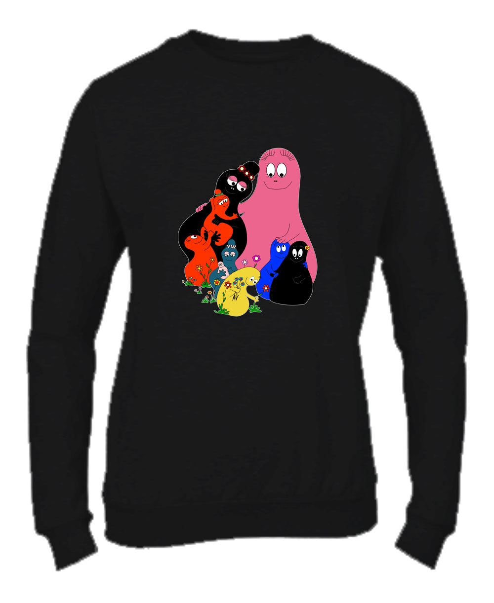 Felpa Girocollo UOMO, DONNA & BAMBIN - BARBAPAPÀ - Super vestibilità Top qualità