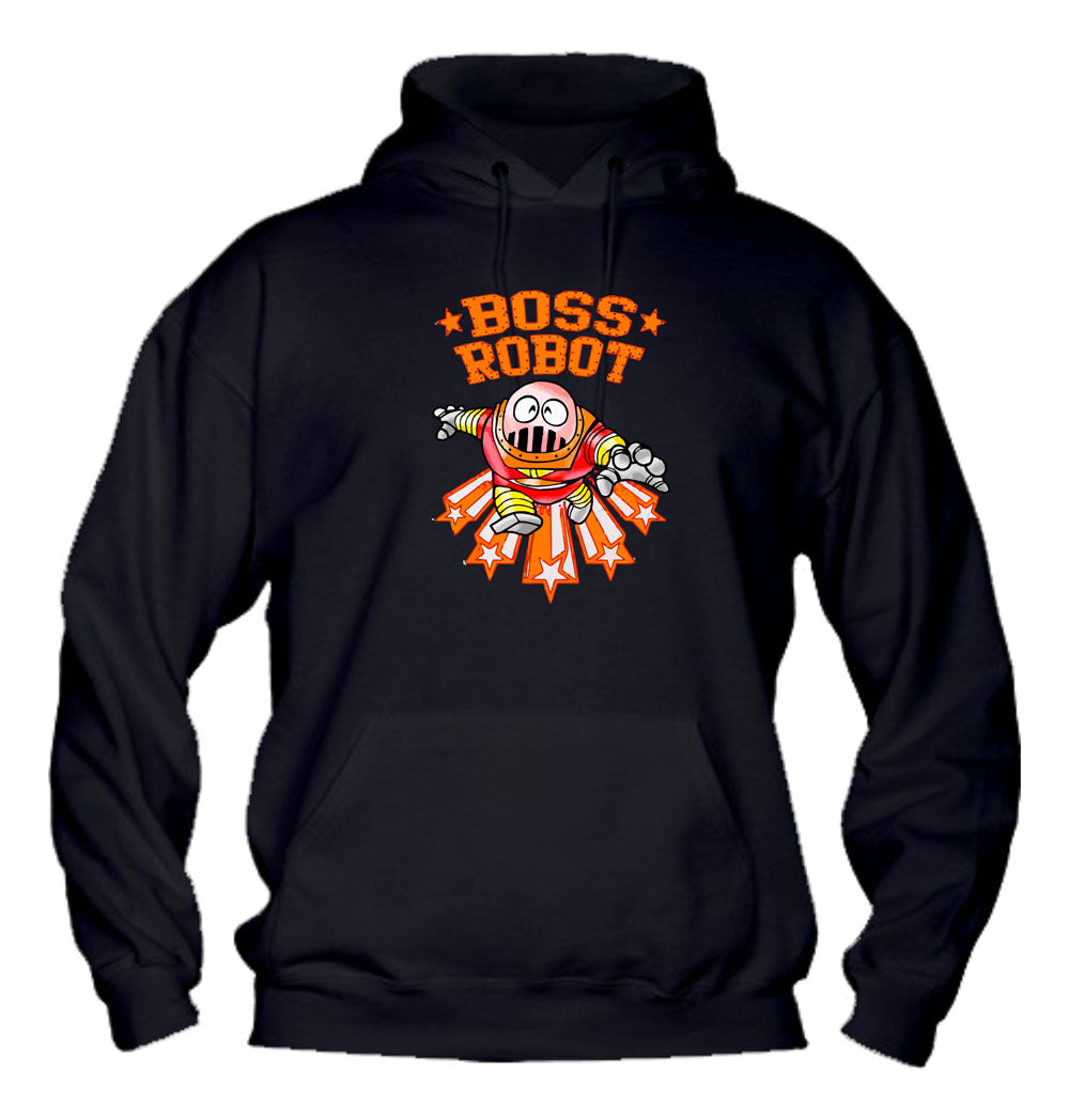 Felpa con cappuccio UOMO, DONNA & BAMBIN - BOSS ROBOT - Super vestibilità Top qualità - Social Crazy