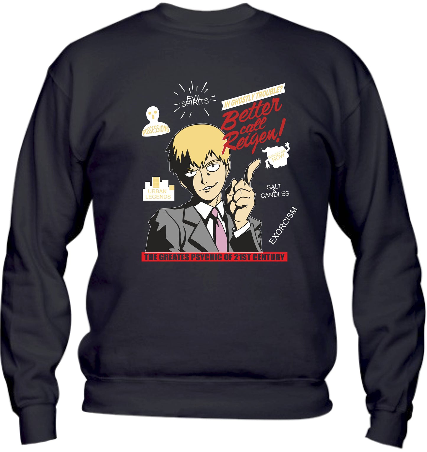 Felpa Girocollo UOMO, DONNA & BAMBIN - ARATAKA REIGEN - Super vestibilità Top qualità - Social Crazy