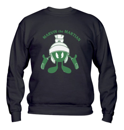 Felpa Girocollo UOMO, DONNA & BAMBIN - MARVIN THE MARTIAN - Super vestibilità Top qualità