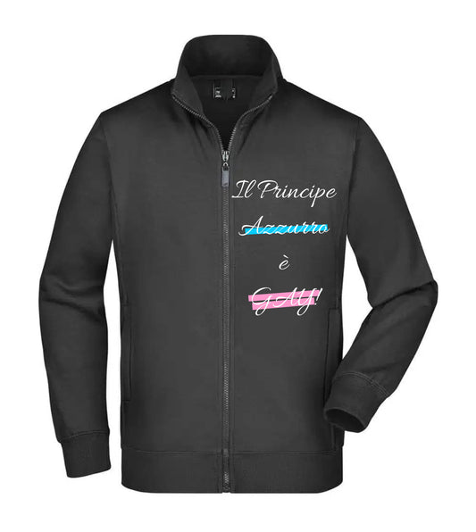 Felpa Unisex Full Zip - IL PRINCIPE AZZURRO È GAY - Super vestibilità Top qualità