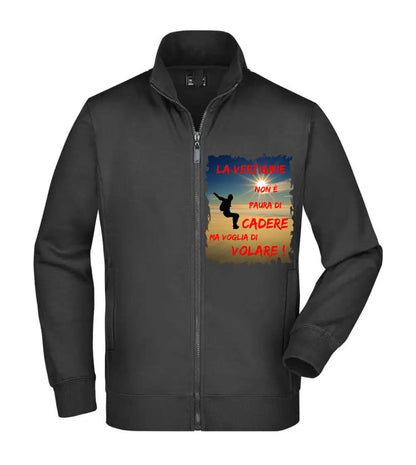 Felpa Unisex Full Zip - LA VERTIGINE NON È PAURA DI CADERE - Super vestibilità Top qualità