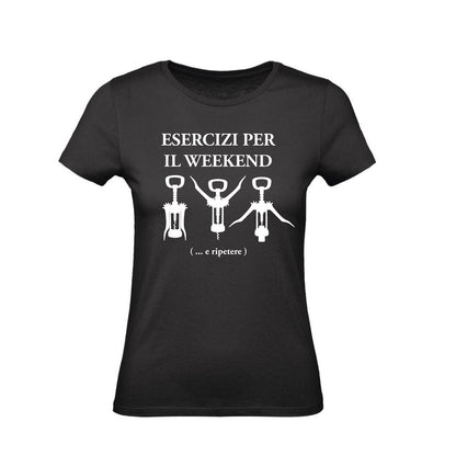T-Shirt Uomo, Donna & Bambino - ESERCIZI PER IL WEEKEND - Maglietta Maglia Tshirt Super vestibilità Top qualità
