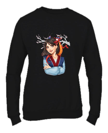 Felpa Girocollo DONNA & BAMBIN - MULAN - Super vestibilità Top qualità - Social Crazy