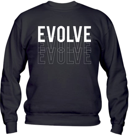 Felpa Girocollo UOMO, DONNA & BAMBIN - EVOLVE - Super vestibilità Top qualità
