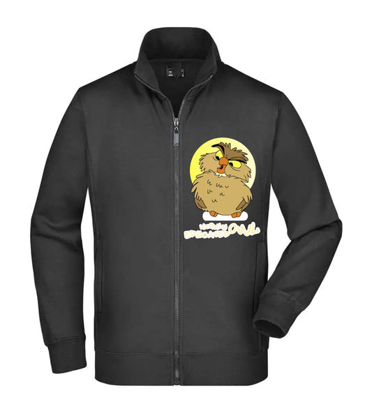 Felpa Unisex Full Zip - HIGHLY EDUCATED OWL - Super vestibilità Top qualità