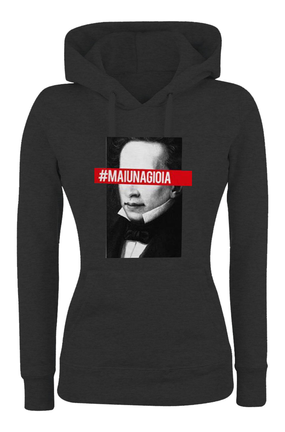 Felpa con cappuccio UOMO, DONNA & BAMBIN - LEOPARDI MAI UNA GIOIA - Super vestibilità Top qualità - Social Crazy