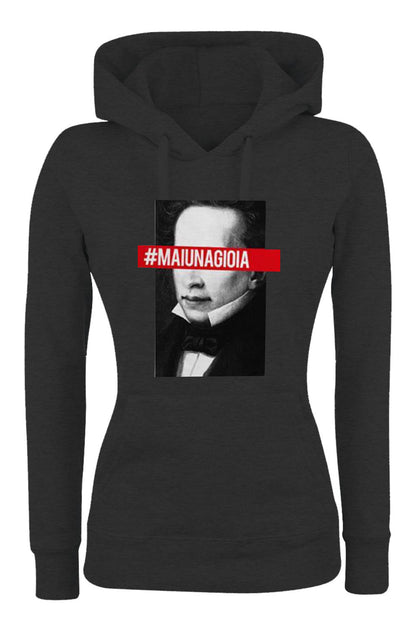 Felpa con cappuccio UOMO, DONNA & BAMBIN - LEOPARDI MAI UNA GIOIA - Super vestibilità Top qualità - Social Crazy