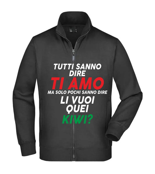 Felpa Unisex Full Zip - LI VUOI QUEI KIWI - Super vestibilità Top qualità
