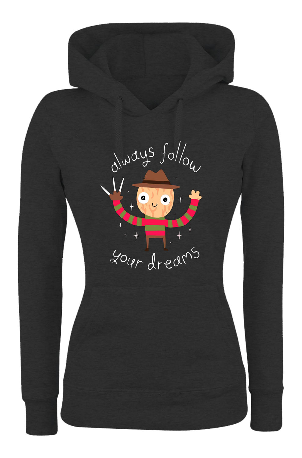 Felpa con cappuccio UOMO, DONNA & BAMBIN - ALWAYS FOLLOW YOUR DREAMS - Super vestibilità Top qualità - Social Crazy