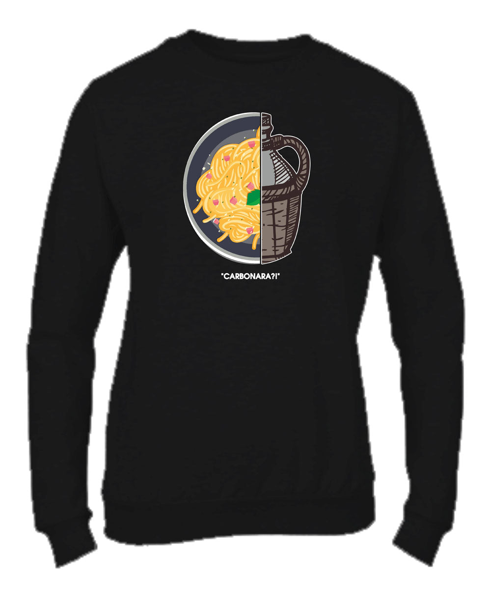 Felpa Girocollo UOMO, DONNA & BAMBIN - CARBONARA - Super vestibilità Top qualità
