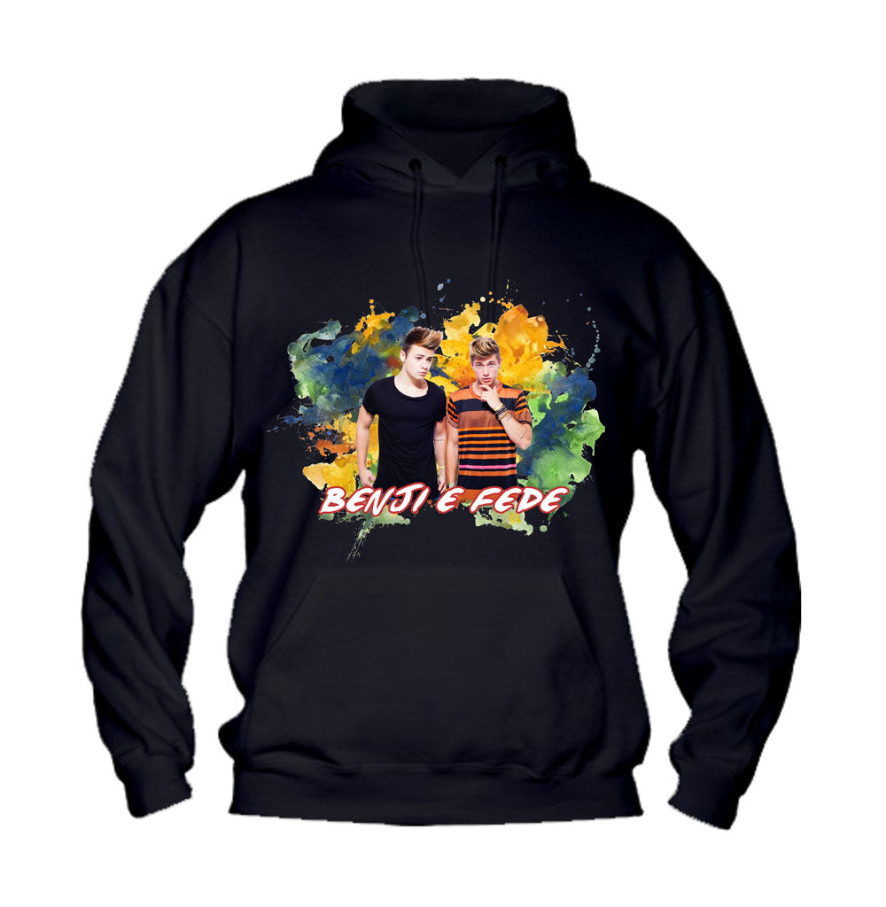 Felpa con cappuccio UOMO, DONNA & BAMBIN - BENJI E FEDE - Super vestibilità Top qualità - Social Crazy