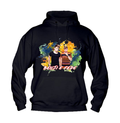 Felpa con cappuccio UOMO, DONNA & BAMBIN - BENJI E FEDE - Super vestibilità Top qualità - Social Crazy