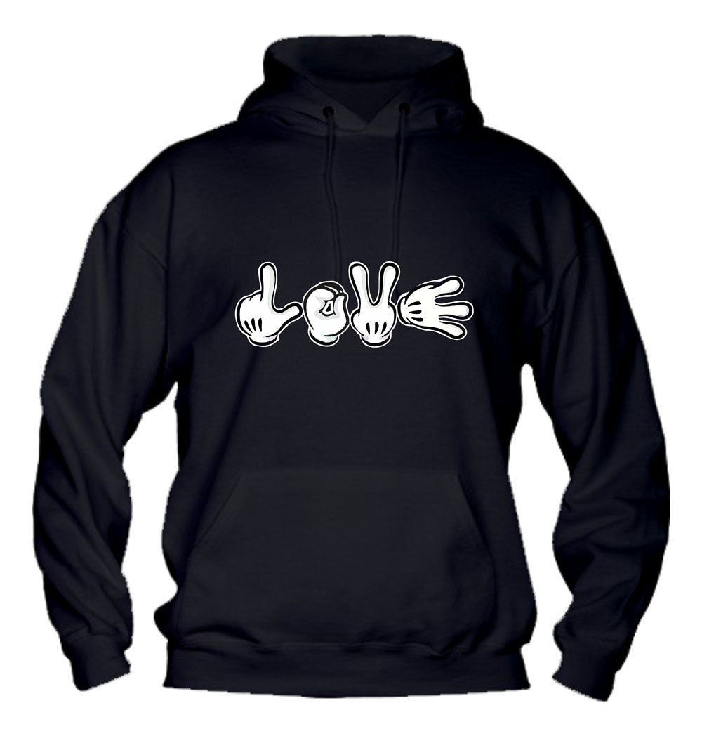 Felpa con cappuccio UOMO, DONNA & BAMBIN - LOVE - Super vestibilità Top qualità