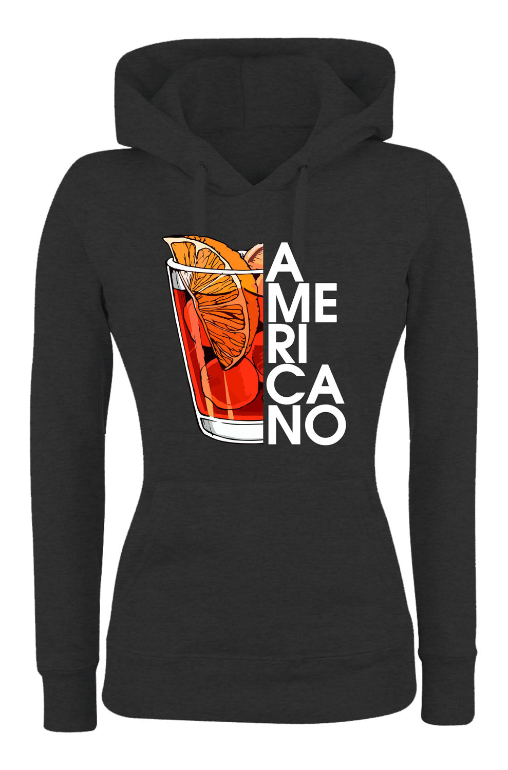 Felpa con cappuccio UOMO, DONNA & BAMBIN - AMERICANO COCKTAIL - Super vestibilità Top qualità - Social Crazy