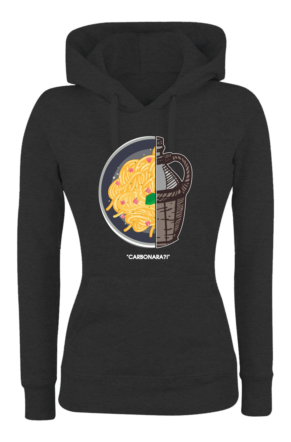 Felpa con cappuccio UOMO, DONNA & BAMBIN - CARBONARA - Super vestibilità Top qualità