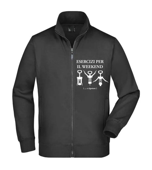 Felpa Unisex Full Zip - ERSERCIZI PER IL WEEKEND - Super vestibilità Top qualità