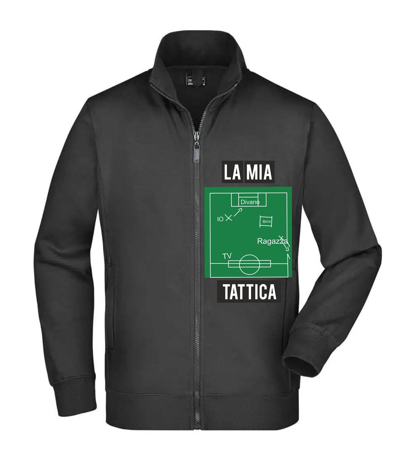 Felpa Unisex Full Zip - LA MIA TATTICA - Super vestibilità Top qualità