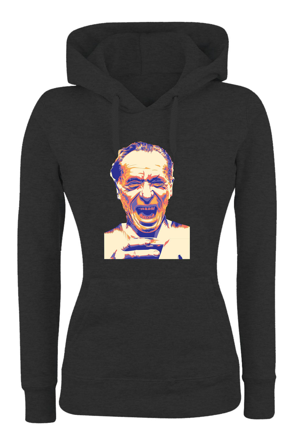 Felpa con cappuccio UOMO, DONNA & BAMBIN - CHARLES BUKOWSKI - Super vestibilità Top qualità