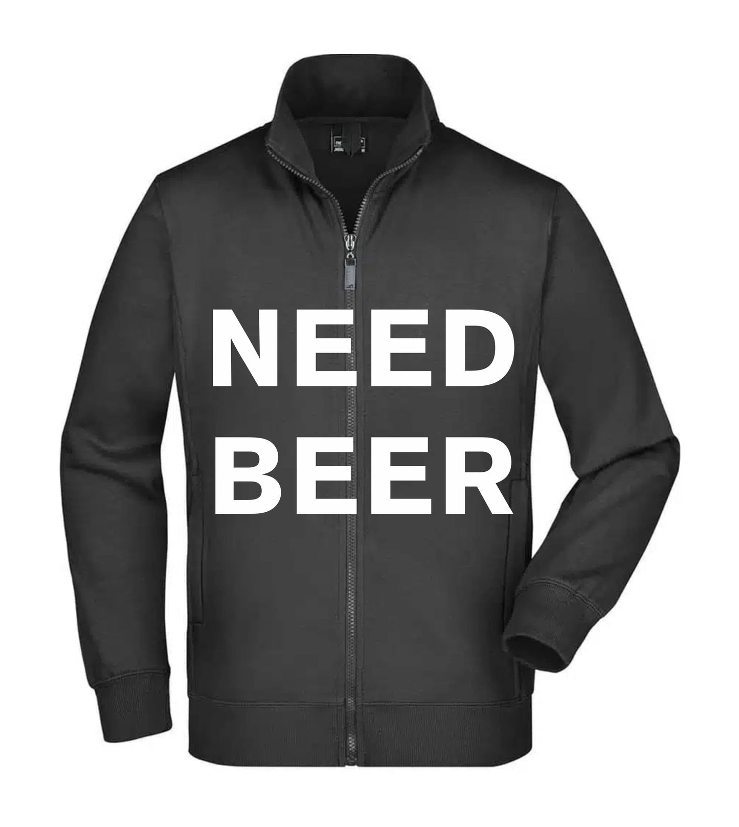 Felpa Unisex Full Zip - NEED BEER - Super vestibilità Top qualità