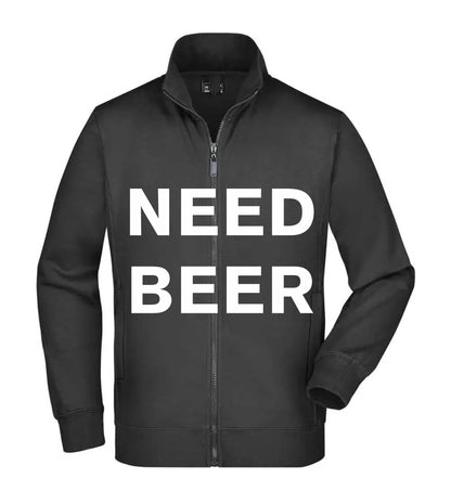 Felpa Unisex Full Zip - NEED BEER - Super vestibilità Top qualità