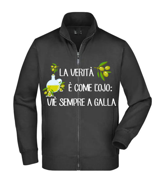 Felpa Unisex Full Zip - LA VERITÀ È COME L'OJIO - Super vestibilità Top qualità