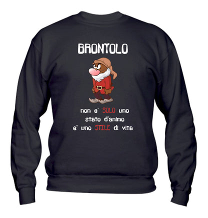 Felpa Girocollo UOMO, DONNA & BAMBIN - BRONTOLO NON È SOLO UNO STATO D'ANIMO - Super vestibilità Top qualità