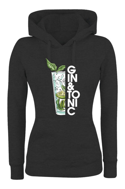 Felpa con cappuccio UOMO, DONNA & BAMBIN - GIN E TONIC - Super vestibilità Top qualità