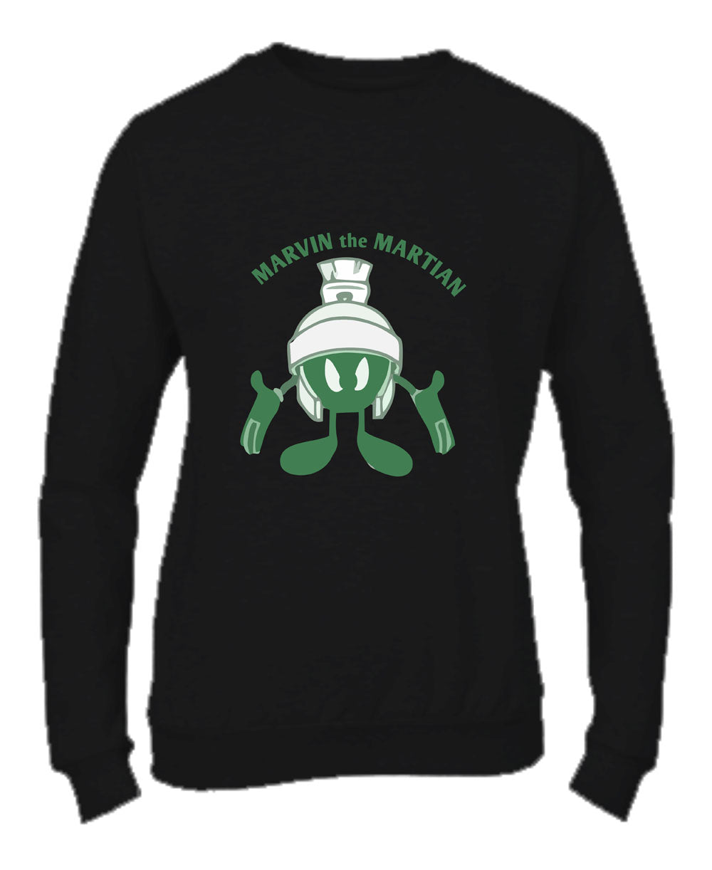 Felpa Girocollo UOMO, DONNA & BAMBIN - MARVIN THE MARTIAN - Super vestibilità Top qualità