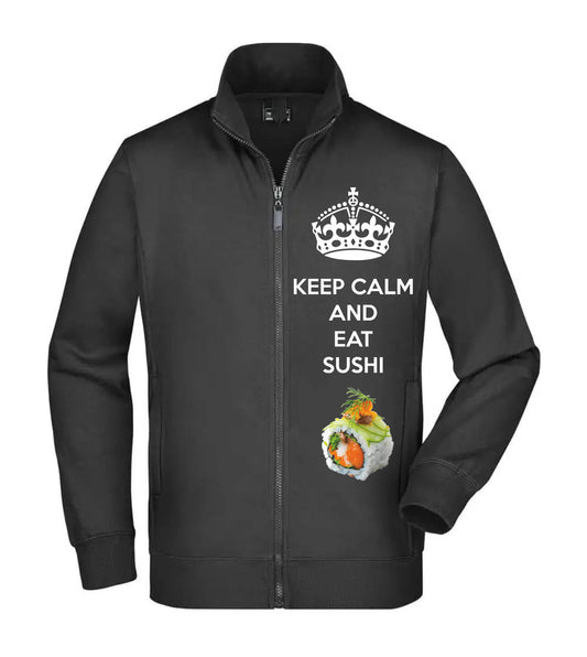 Felpa Unisex Full Zip - KEEP CALM AND EAT SUSHI - Super vestibilità Top qualità