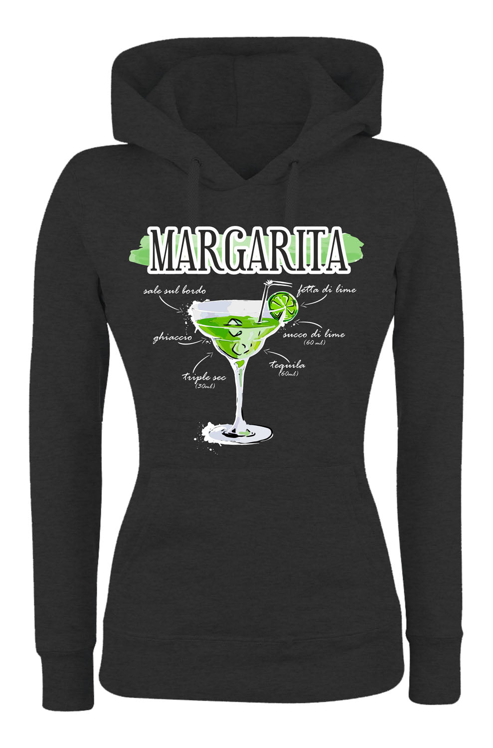 Felpa con cappuccio UOMO, DONNA & BAMBIN - MARGARITA - Super vestibilità Top qualità