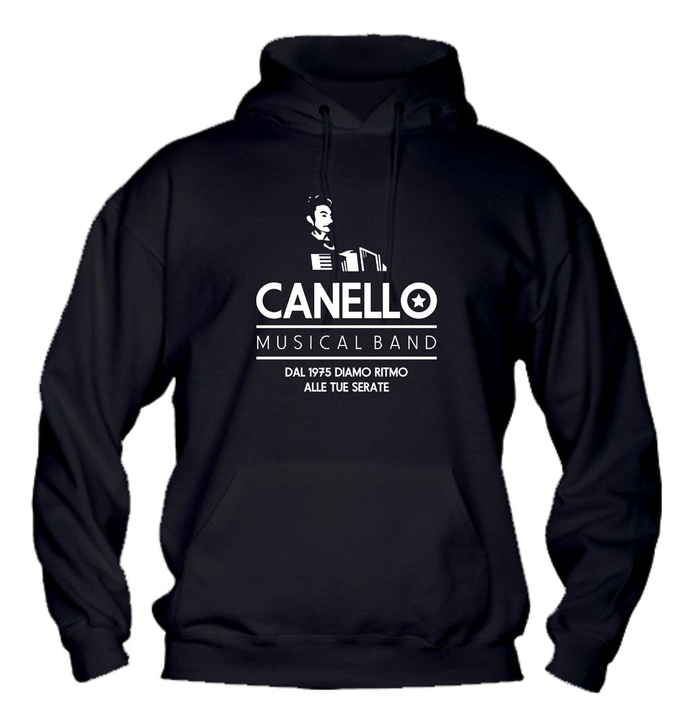 Felpa con cappuccio UOMO, DONNA & BAMBIN - CANELLO MUSICAL BAND - Super vestibilità Top qualità
