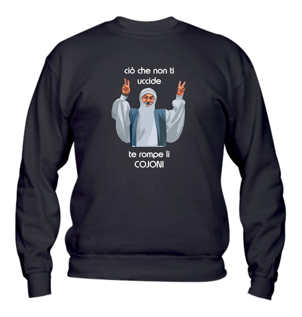 Felpa Girocollo UOMO, DONNA & BAMBIN - CIO CHE NON TI UCCIDE TI ROMPE I COJO - Super vestibilità Top qualità