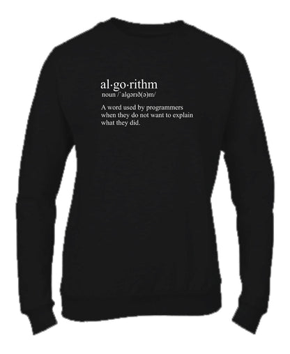 Felpa Girocollo UOMO, DONNA & BAMBIN - ALGORITHM - Super vestibilità Top qualità - Social Crazy