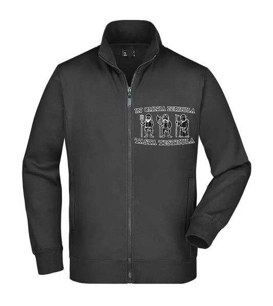 Felpa Unisex Full Zip - IN OMNIA PERICULA TASTA TESTICULA - Super vestibilità Top qualità