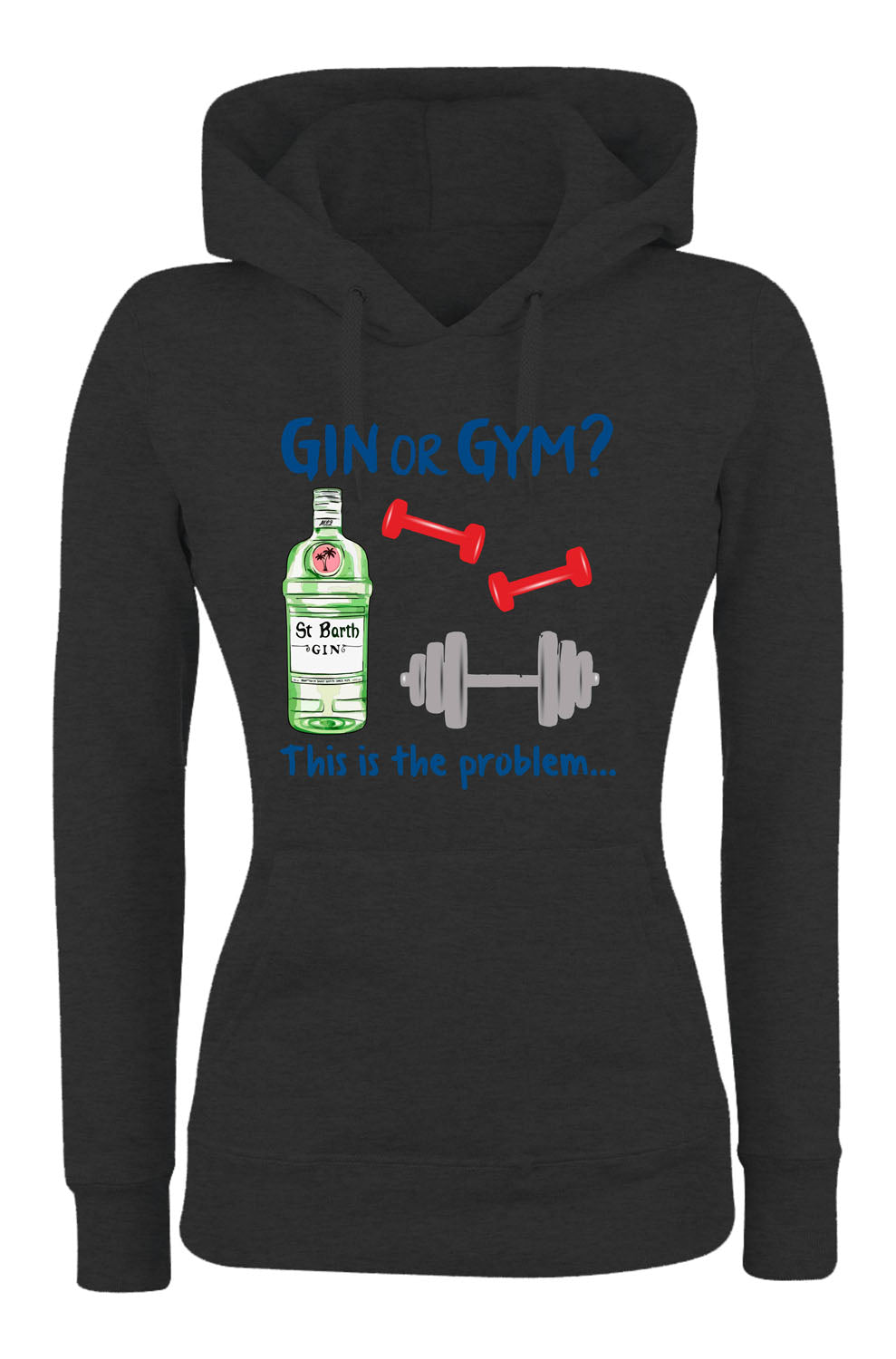 Felpa con cappuccio UOMO, DONNA & BAMBIN - GIN OR GYM - Super vestibilità Top qualità